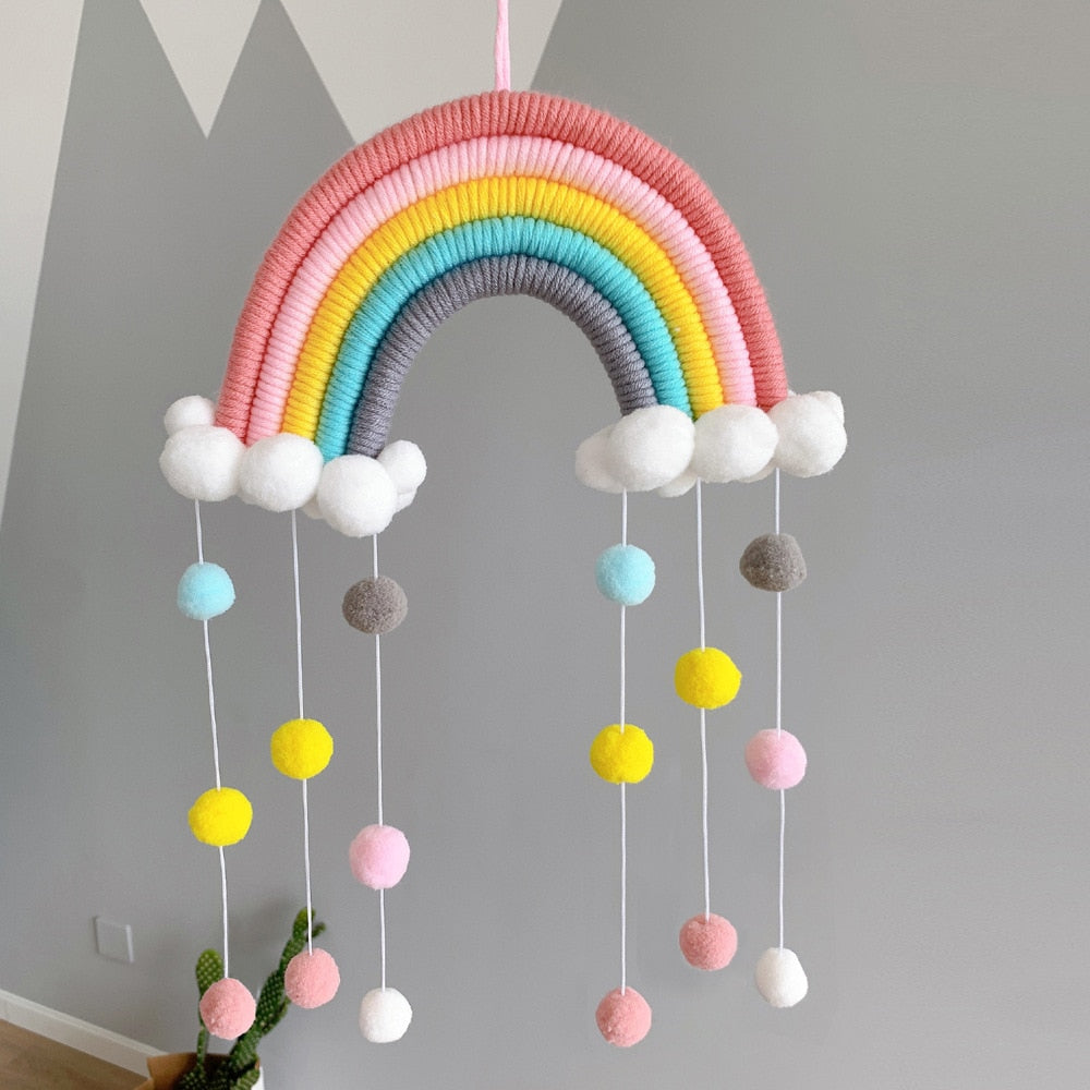 Macrame Rainbow Cloud Hanging
