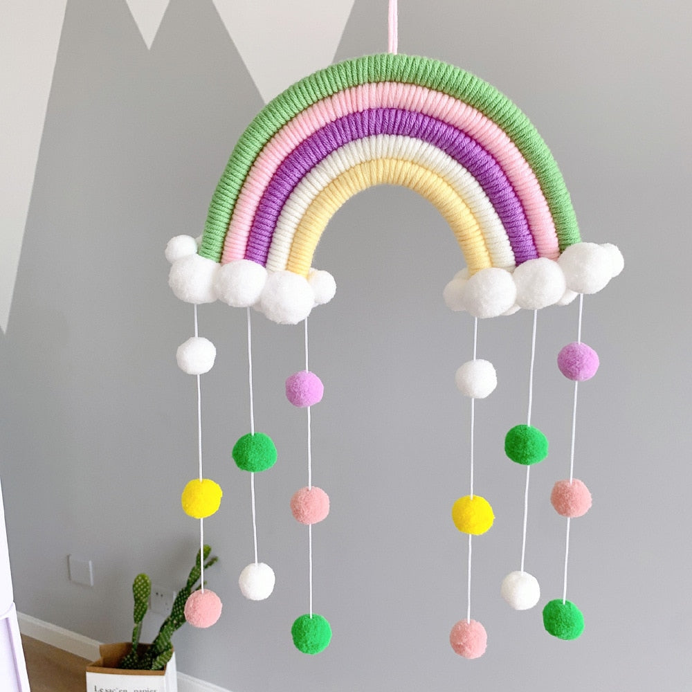 Macrame Rainbow Cloud Hanging