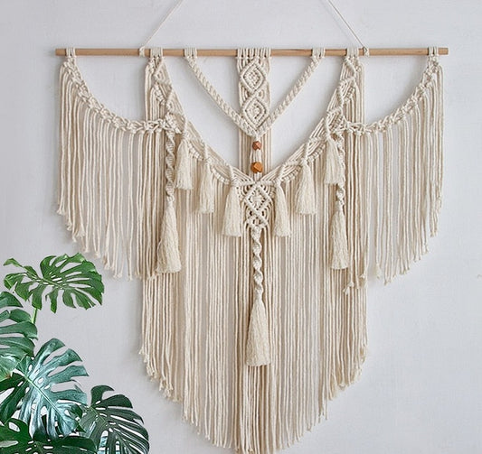 Large Macrame Wall Hanging Tapestry With Tassels