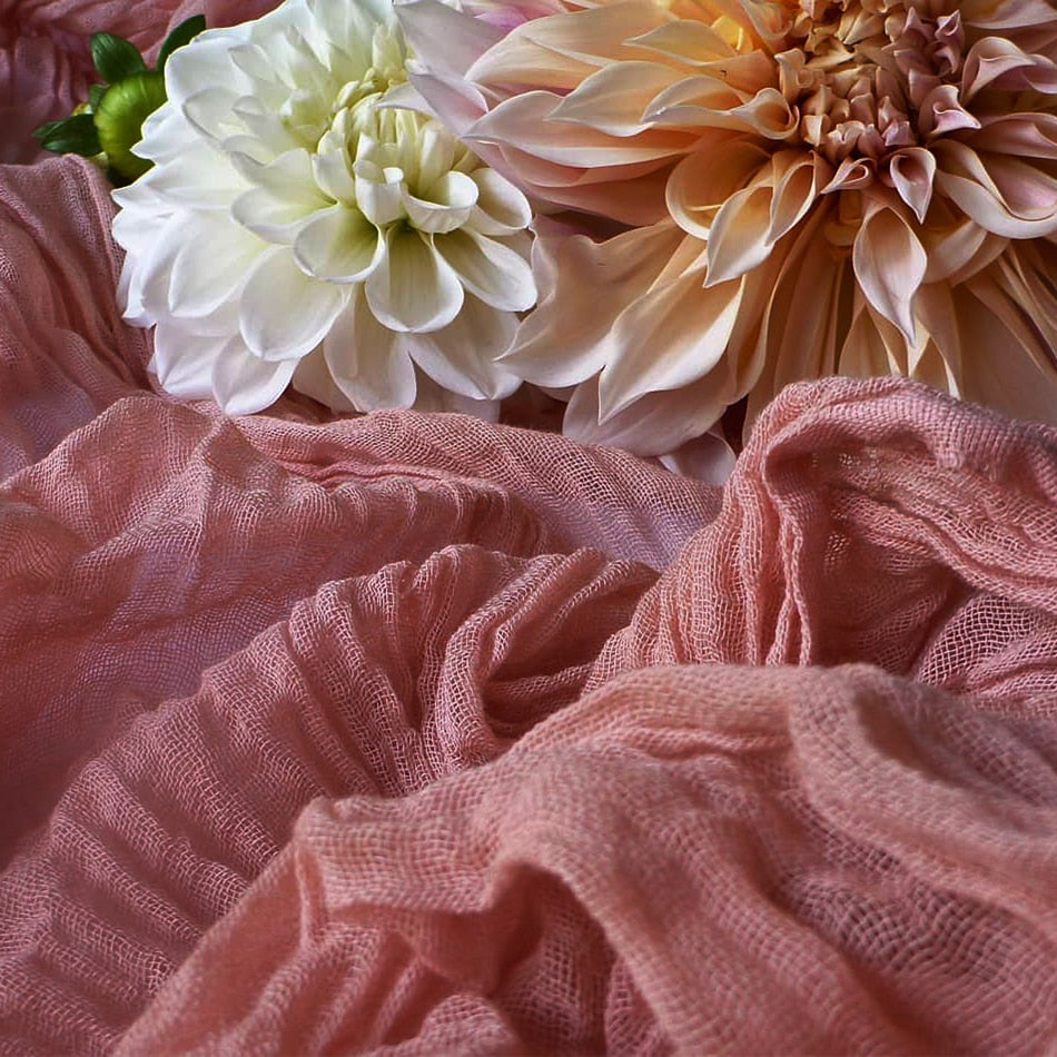 Cheesecloth Table Setting- Gauze Table Runner