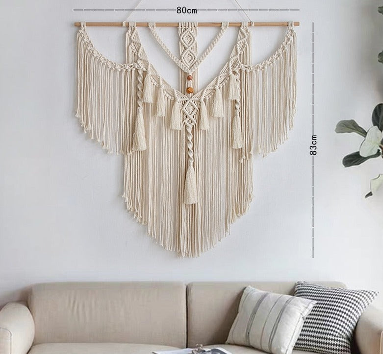 Large Macrame Wall Hanging Tapestry With Tassels