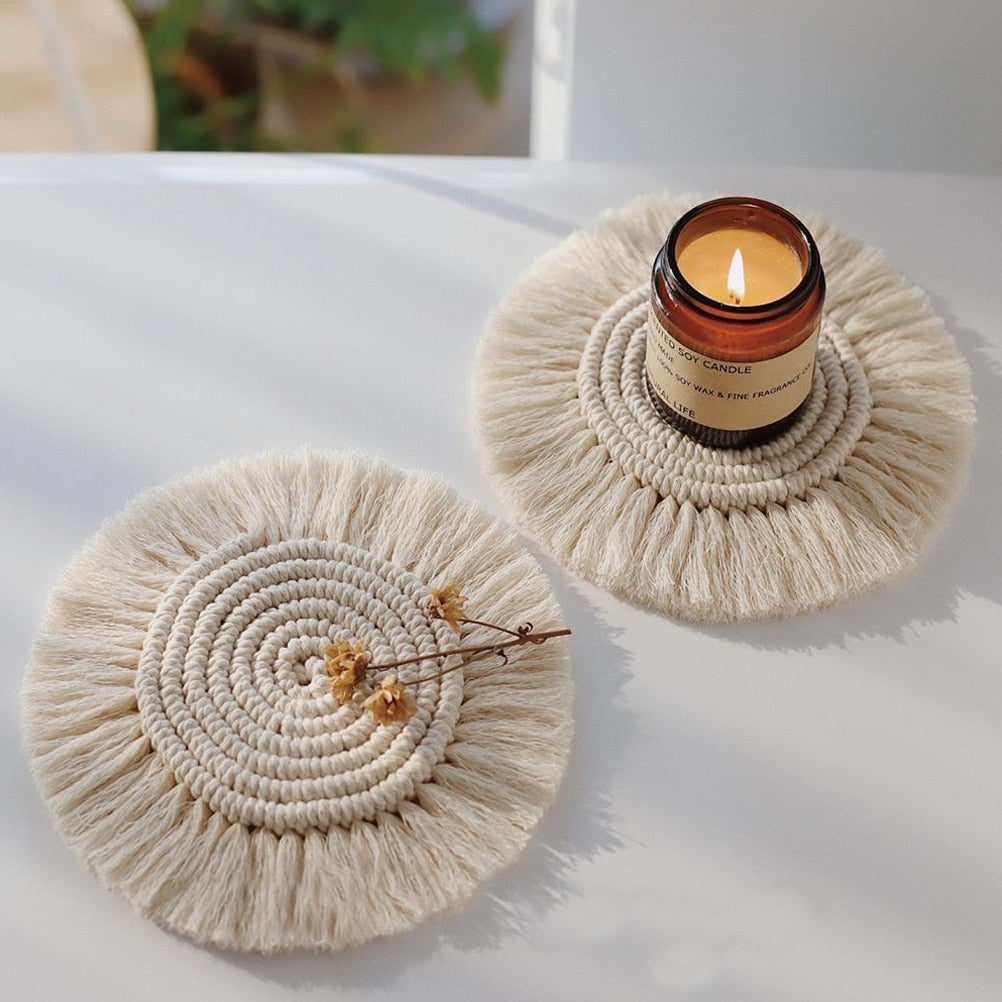 Cotton Handmade Macrame Coaster