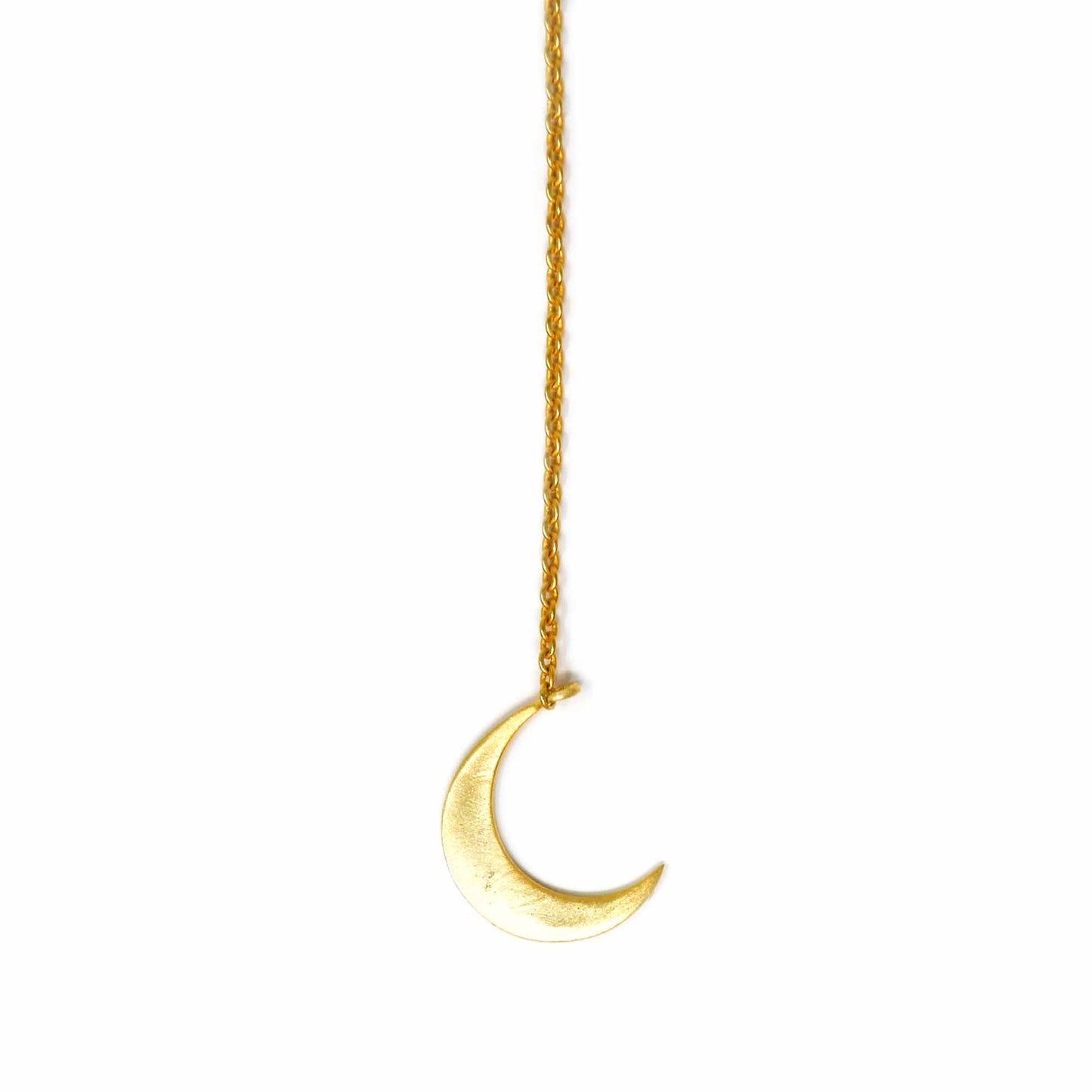 Crescent Moon Goldtone Pendant Necklace